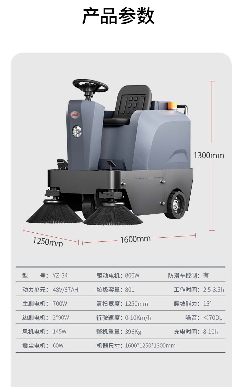 揚子掃地機S4 小型工業駕駛式掃地車